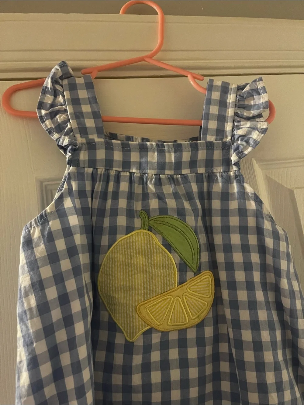 Cute lemon gingham dress